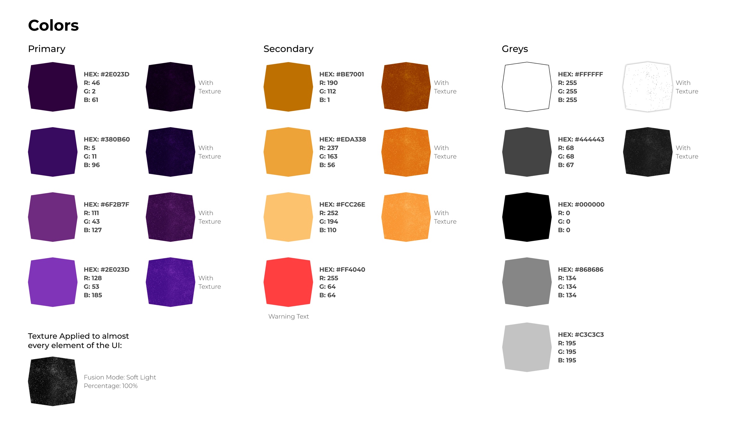 Color palette