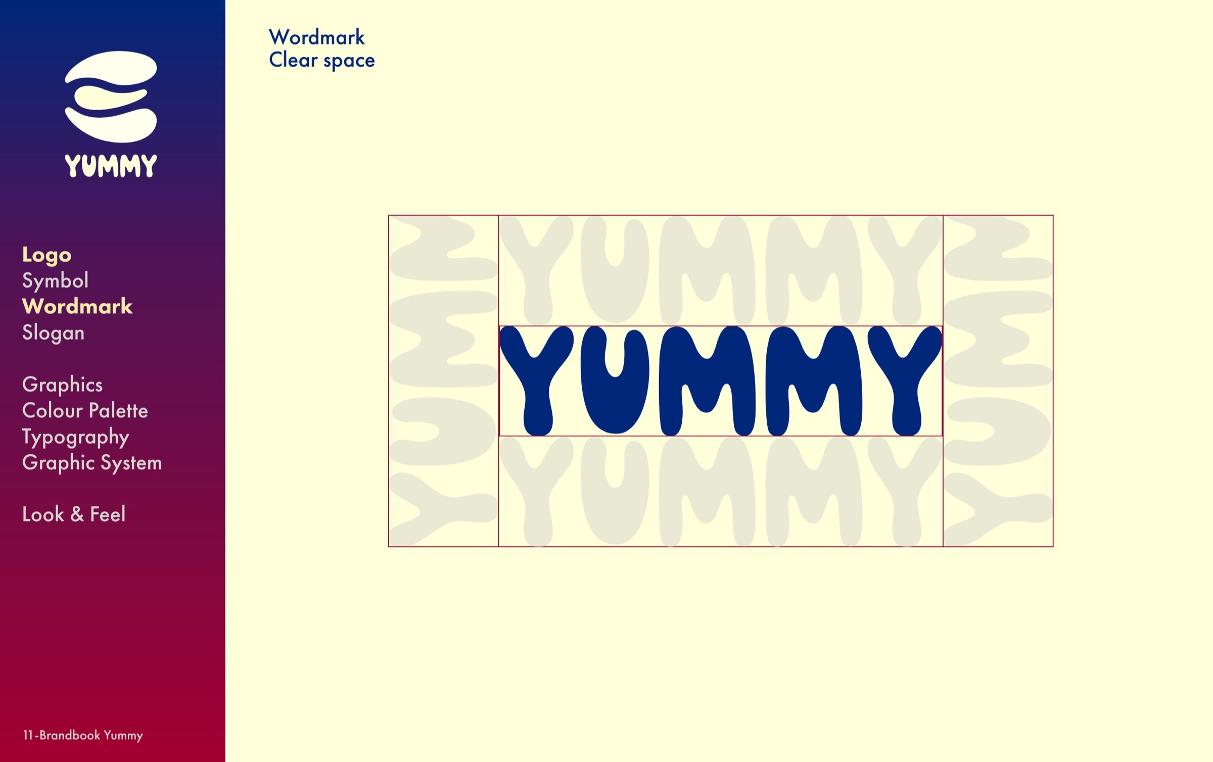 Wordmark clear space